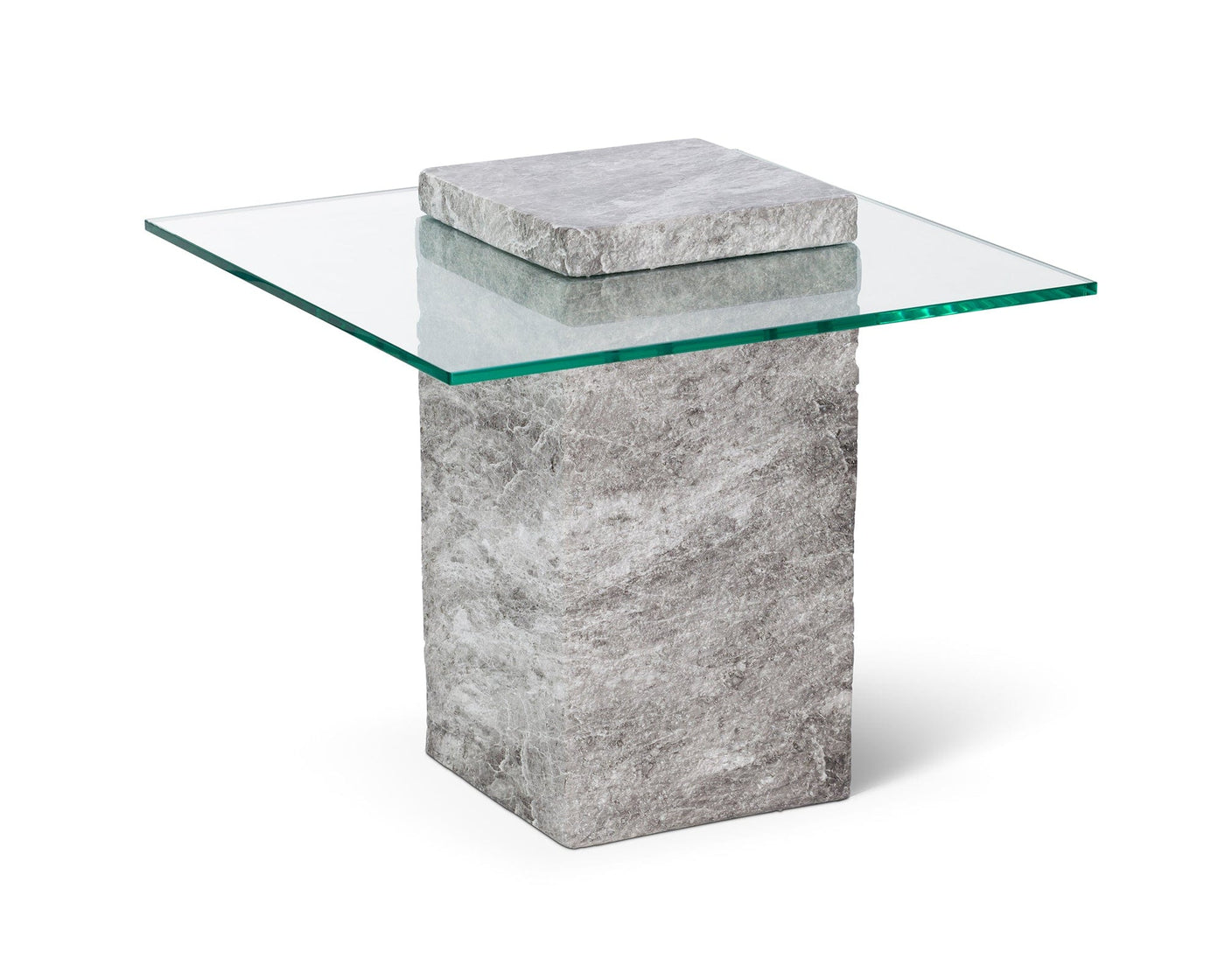 Liang & Eimil Living Rock Side Table - Grey Faux Marble House of Isabella UK