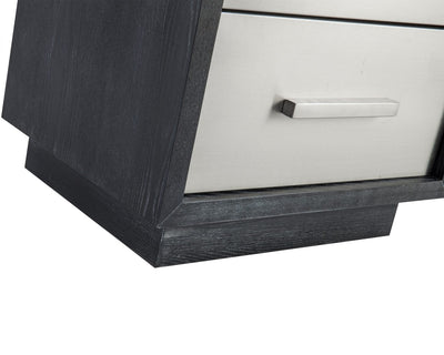 Liang & Eimil Sleeping Camden Bedside Table Brushed Stainless Steel House of Isabella UK