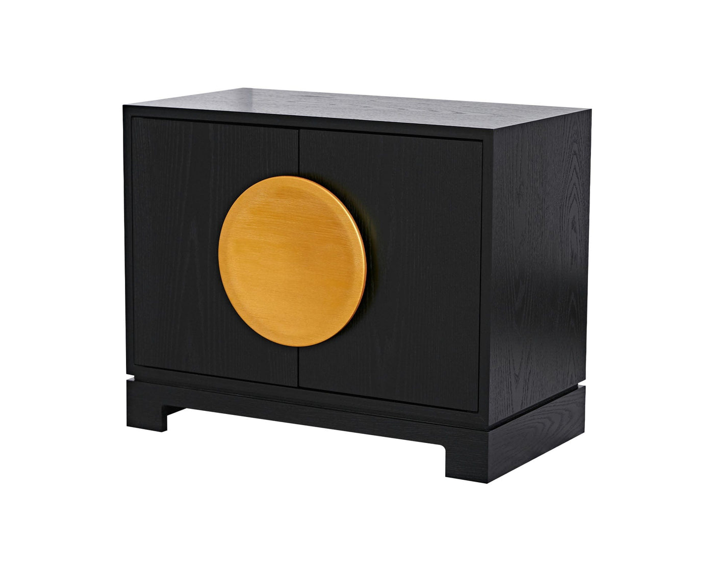 Liang & Eimil Sleeping Hoxton Wenge Oak and Gold Bedside Table House of Isabella UK