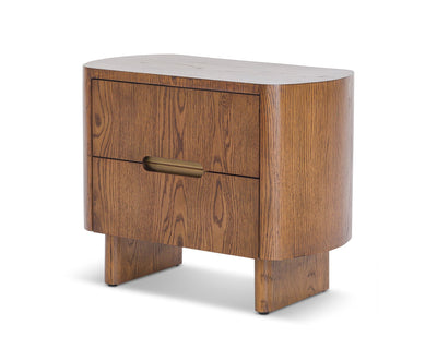 Liang & Eimil Sleeping Lettos Bedside Table - Brushed Brown Oak House of Isabella UK