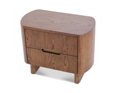 Liang & Eimil Sleeping Lettos Bedside Table - Brushed Brown Oak House of Isabella UK