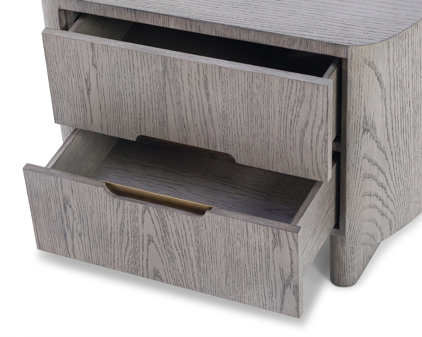 Liang & Eimil Sleeping Lettos Bedside Table - Silver Black Oak House of Isabella UK