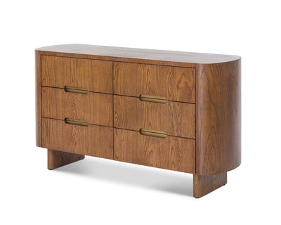 Liang & Eimil Sleeping Lettos Chest of Drawer - Brushed Brown Oak House of Isabella UK