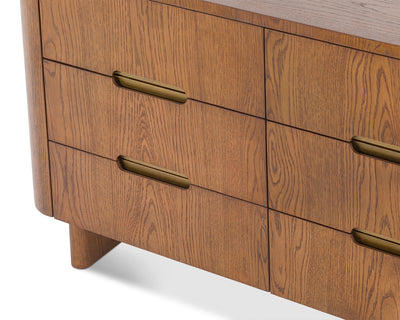 Liang & Eimil Sleeping Lettos Chest of Drawer - Brushed Brown Oak House of Isabella UK