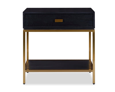 Liang & Eimil Sleeping Levi Bedside Table - Brushed Brass Metal House of Isabella UK
