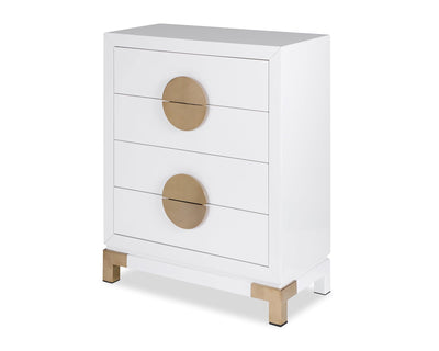 Liang & Eimil Sleeping Otium Chest of Drawers - White High Gloss Top House of Isabella UK