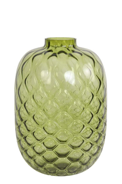Light & Living Accessories Carino Vase 34x50 cm- Olive Green Glass | OUTLET House of Isabella UK