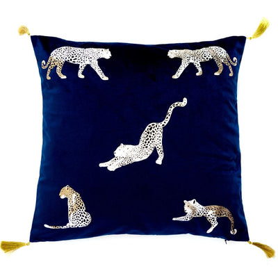 Malini Accessories Malini Feline Navy Cushion | OUTLET House of Isabella UK