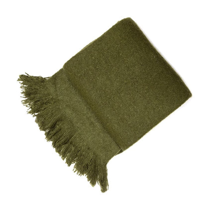 Malini Accessories Malini Serena Olive Throw | OUTLET House of Isabella UK