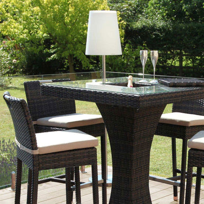 Maze Outdoors 4 Seat Square Bar Set with Ice Bucket / Brown House of Isabella UK