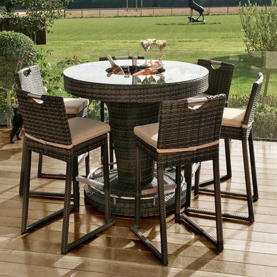 Maze Outdoors 6 Seat Bar Set with Ice Bucket / Brown House of Isabella UK