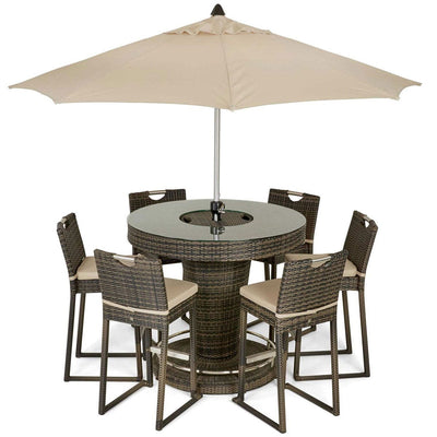 Maze Outdoors 6 Seat Bar Set with Ice Bucket / Brown House of Isabella UK
