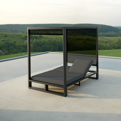 Maze Outdoors Allure Cabana Double Sunlounger / Charcoal House of Isabella UK