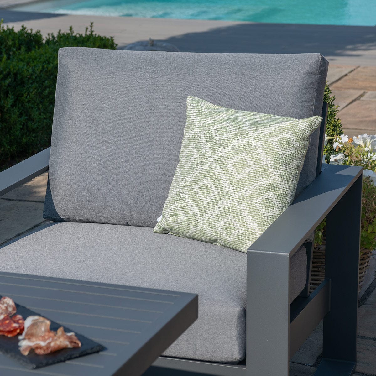 Maze Outdoors Amalfi 3 Seat Sofa Set With Rising Table / Grey House of Isabella UK