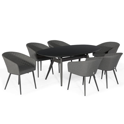 Maze Outdoors Ambition 6 Seat Oval Dining Set / Flanelle House of Isabella UK