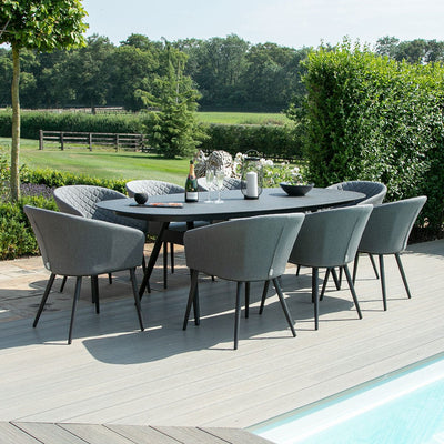 Maze Outdoors Ambition 8 Seat Oval Dining Set / Flanelle House of Isabella UK