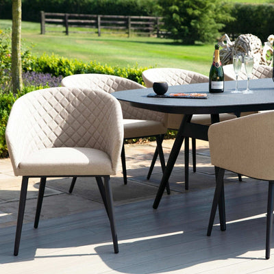 Maze Outdoors Ambition 8 Seat Oval Dining Set / Taupe House of Isabella UK