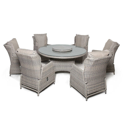 Maze Outdoors Cotswold Reclining 6 Seat Round Dining Set House of Isabella UK