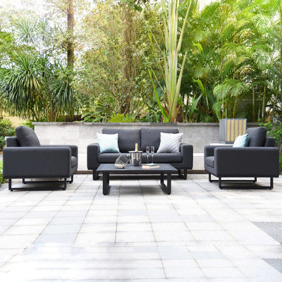 Maze Outdoors Ethos 2 Seat Sofa Set with Coffee Table / Charcoal House of Isabella UK