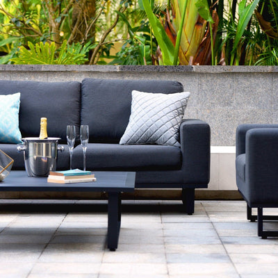 Maze Outdoors Ethos 2 Seat Sofa Set with Coffee Table / Charcoal House of Isabella UK