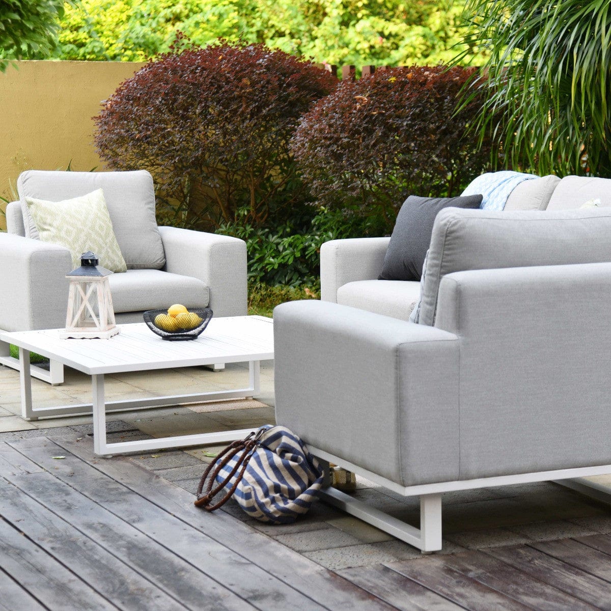 Maze Outdoors Ethos 2 Seat Sofa Set with Coffee Table / Lead Chine House of Isabella UK