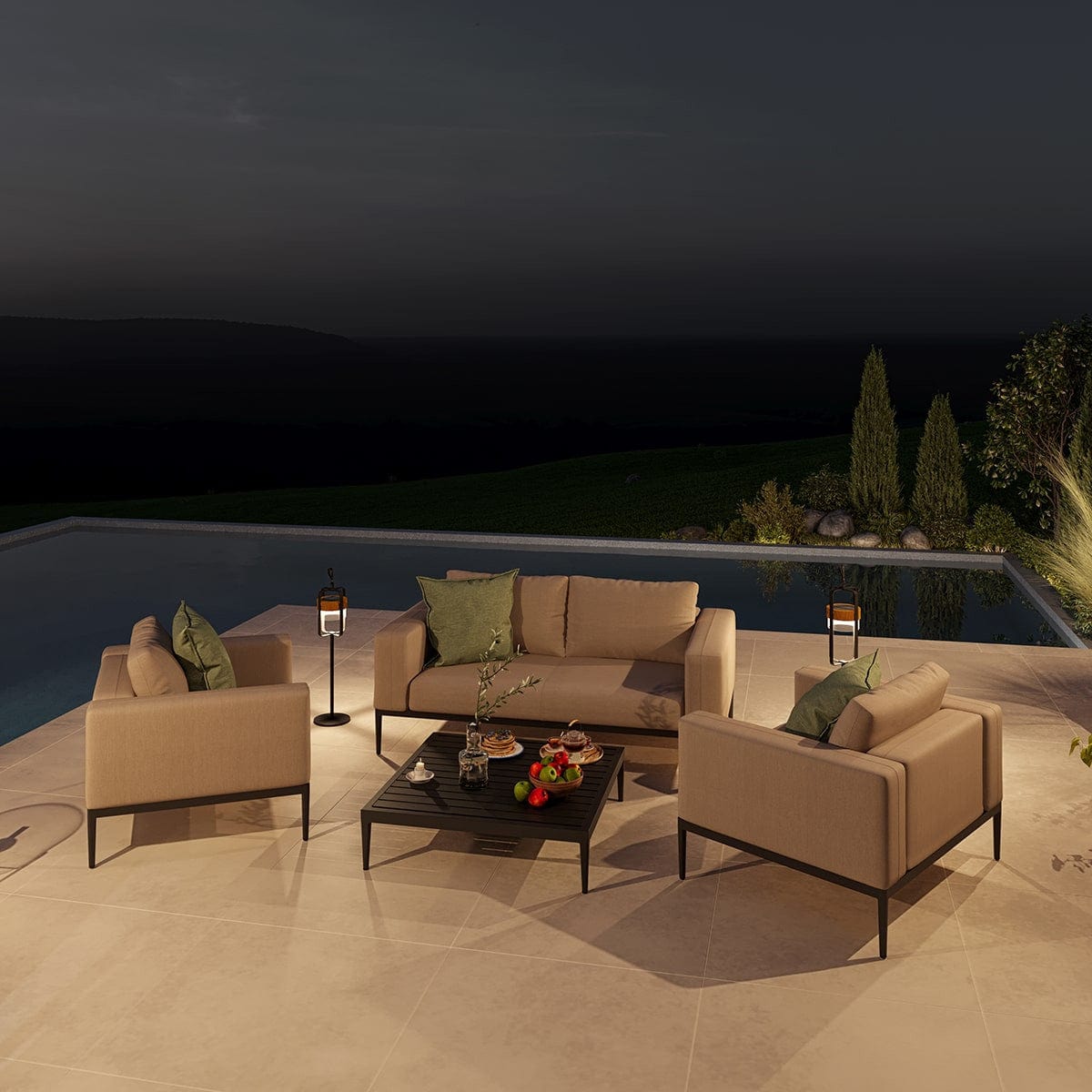 Maze Outdoors Eve 2 Seat Sofa Set / Taupe House of Isabella UK