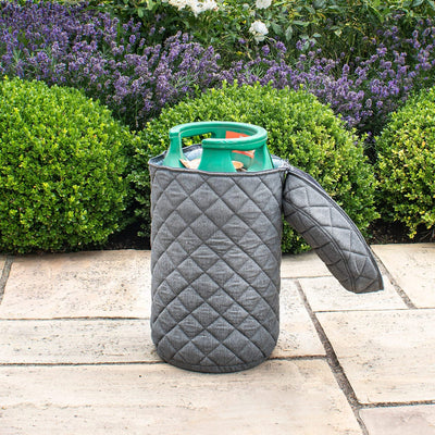 Maze Outdoors Fabric 10KG Gas Bottle Cover / Flanelle House of Isabella UK