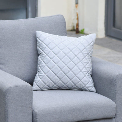 Maze Outdoors Fabric Scatter Cushion Quilted (Pack of 2) / Lead Chine House of Isabella UK