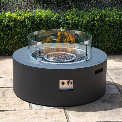 Maze Outdoors Fire Pit Coffee Table 90cm Round / Charcoal House of Isabella UK