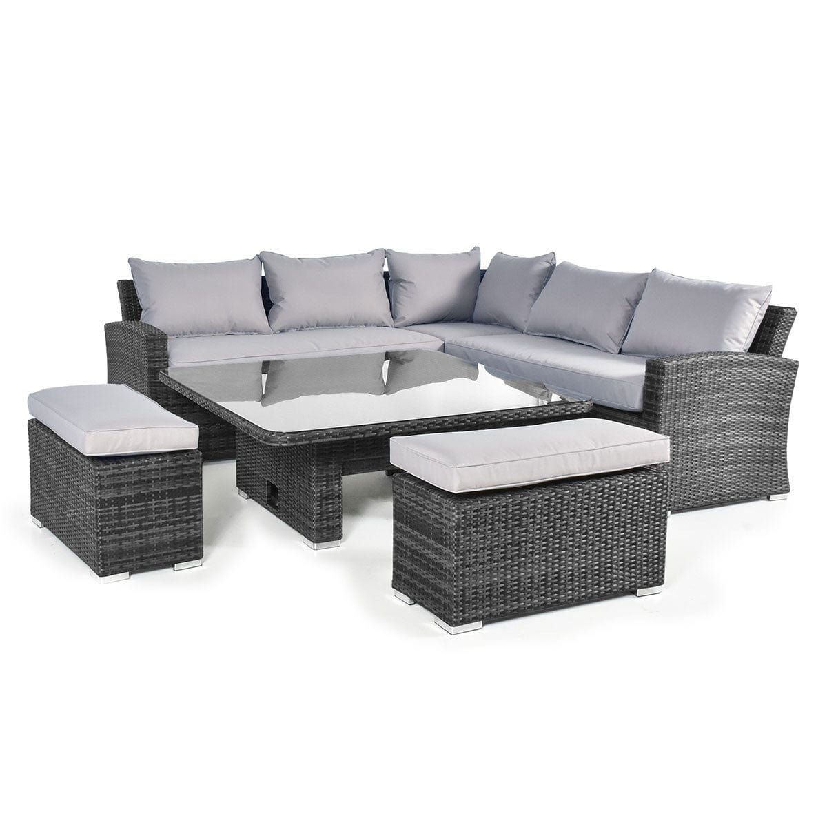Maze Outdoors Kingston Corner Deluxe with Rising Table / Grey House of Isabella UK