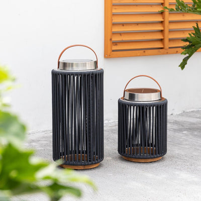 Maze Outdoors Luna Small Solar Light - Charcoal House of Isabella UK