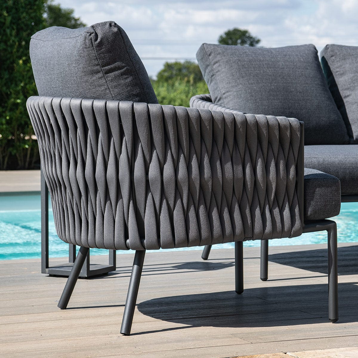 Maze Outdoors Marina 3 Seat Sofa Set / Charcoal House of Isabella UK