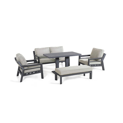 Maze Outdoors New York 2 Seat Sofa Set with Rising Table / Dove Grey House of Isabella UK