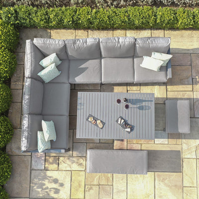 Maze Outdoors New York Corner Dining Set with Rising Table / Dove Grey House of Isabella UK