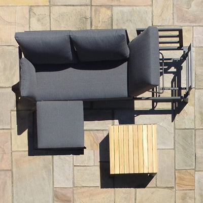Maze Outdoors Oslo Chaise Sofa Set / Charcoal House of Isabella UK