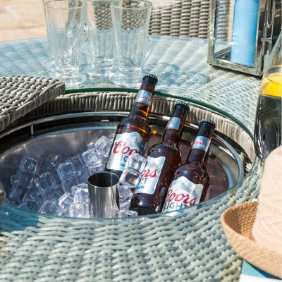 Maze Outdoors Oxford 6 Seat Round Bar Set with Ice Bucket House of Isabella UK