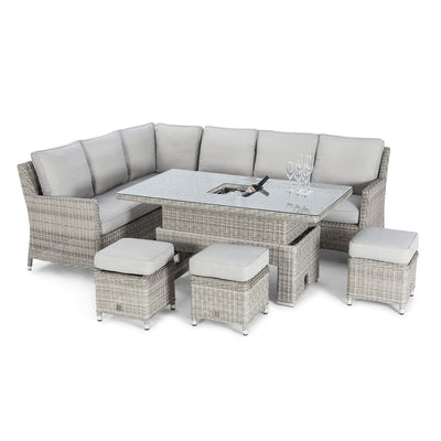 Maze Outdoors Oxford Corner Dining Set with Ice Bucket & Rising Table House of Isabella UK