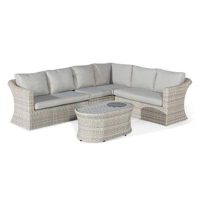 Maze Outdoors Oxford Large Corner Sofa with Fire Pit Coffee Table House of Isabella UK