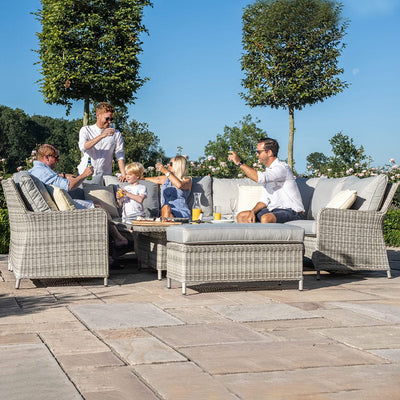 Maze Outdoors Oxford Royal U Shaped Sofa Set with Rising Table House of Isabella UK