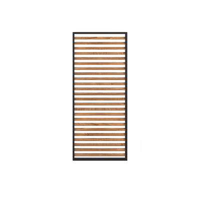 Maze Outdoors Pergola Aluminium Louvre Wood Effect Panel 123x218 / Grey frame & middle beam House of Isabella UK