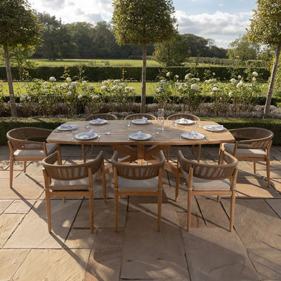 Maze Outdoors Porto 8 Seat Rectangular Dining Set - Sandstone House of Isabella UK