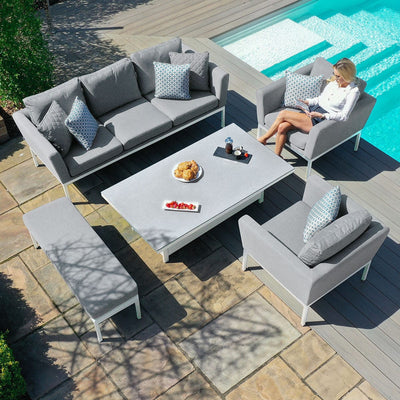 Maze Outdoors Pulse 3 Seat Sofa Set with Rising Table / Lead Chine House of Isabella UK