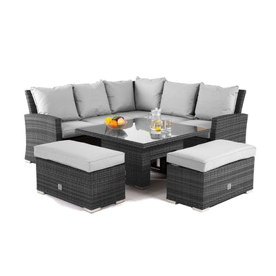 Maze Outdoors Richmond Corner Bench Set with Rising Table / Grey House of Isabella UK