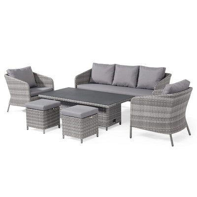 Maze Outdoors Santorini Sofa Dining Set with Rising Table House of Isabella UK