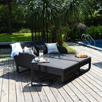 Maze Outdoors Unity Double Sunlounger / Charcoal House of Isabella UK
