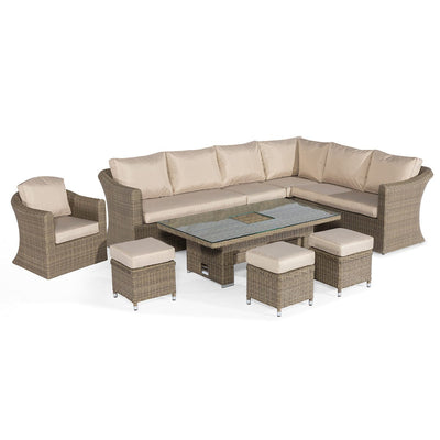 Maze Outdoors Winchester Deluxe Corner Dining Set with Rising Table and Armchair House of Isabella UK