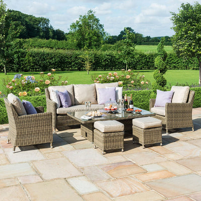 Maze Outdoors Winchester Sofa Dining Set with Ice Bucket & Rising Table House of Isabella UK