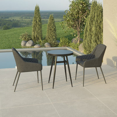 Maze Outdoors Zest 2 Seat Bistro Set / Charcoal House of Isabella UK