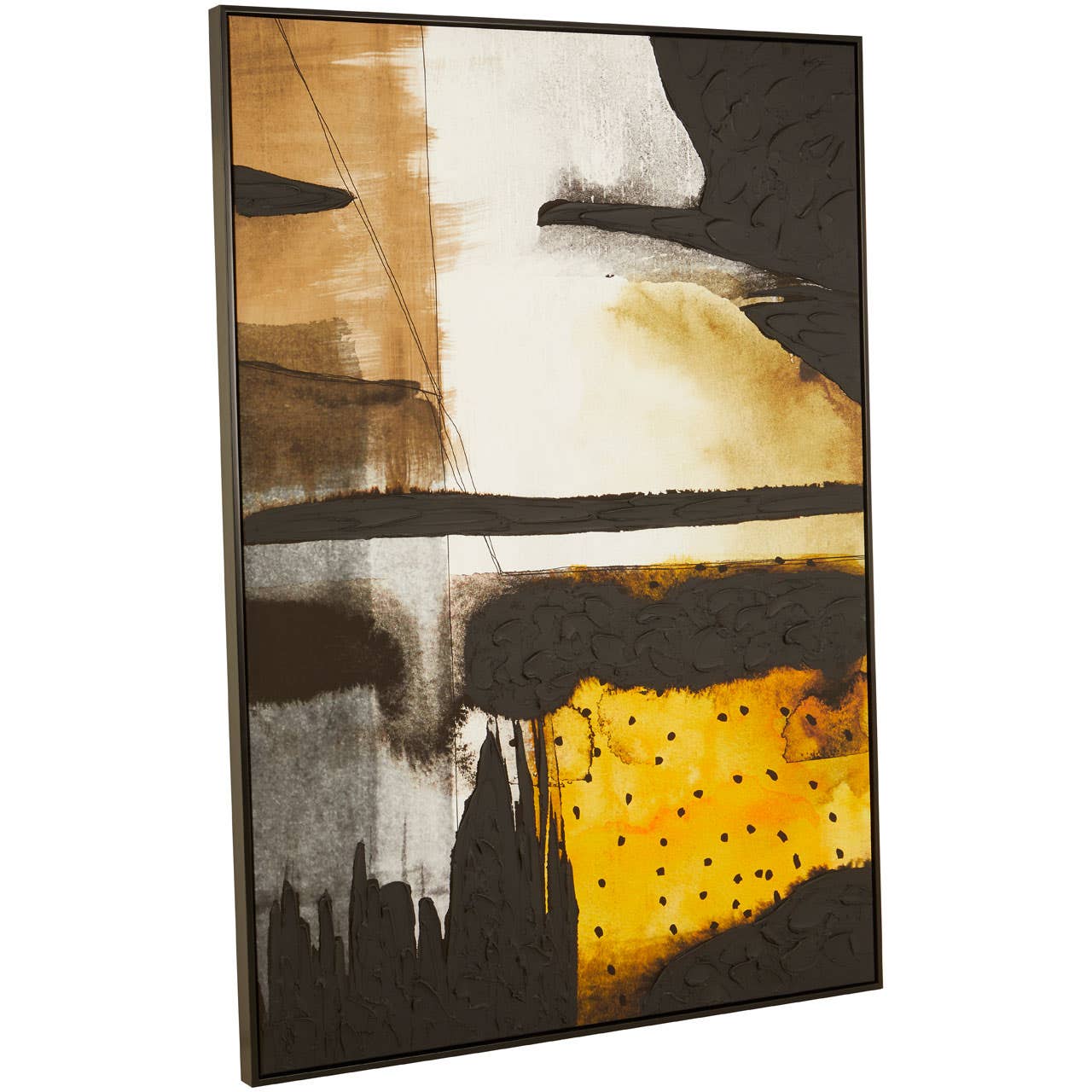 Noosa & Co. Accessories Astratto Black / Ochre Wall Art House of Isabella UK