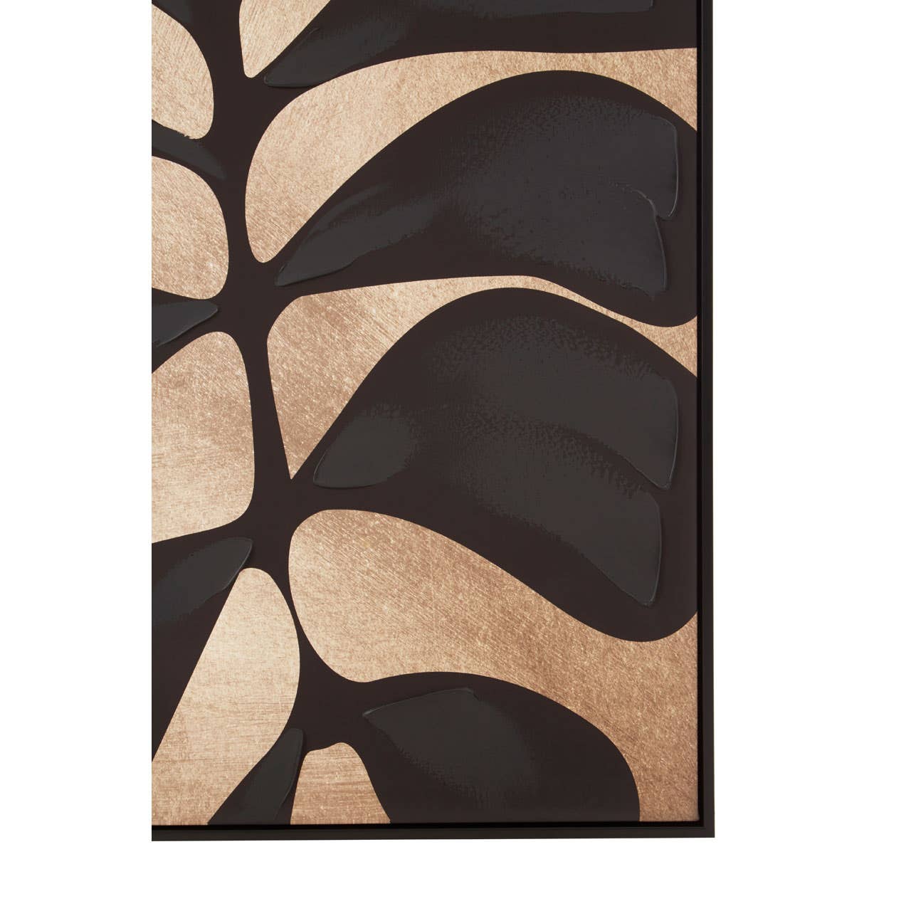 Noosa & Co. Accessories Astratto Canvas Black Leaf Design Wall Art House of Isabella UK